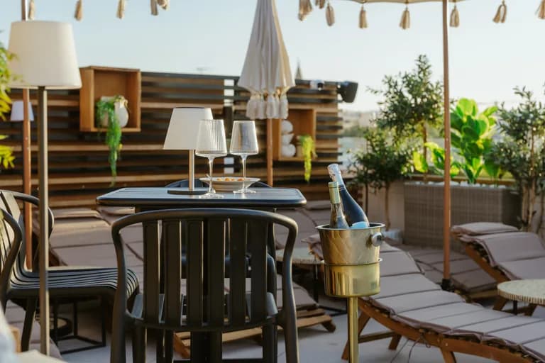 Rooftop Pool Garden Area 